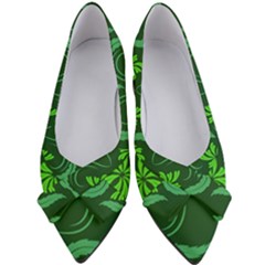 Folk Flowers Print Floral Pattern Ethnic Art Women s Bow Heels by Eskimos