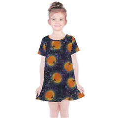 Space Pumpkins Kids  Simple Cotton Dress by SychEva