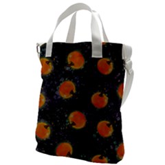 Space Pumpkins Canvas Messenger Bag by SychEva