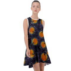 Space Pumpkins Frill Swing Dress by SychEva