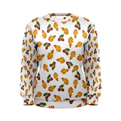 Oak Leaves And Acorns Women s Sweatshirt by SychEva