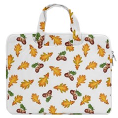 Oak Leaves And Acorns Macbook Pro Double Pocket Laptop Bag by SychEva