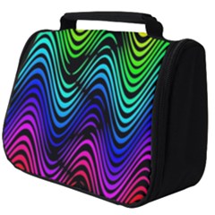 Abstract Rainbow Curves Pattern Full Print Travel Pouch (big) by Casemiro