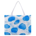 Cloudy watercolor, blue cow spots, animal fur print Zipper Medium Tote Bag View1