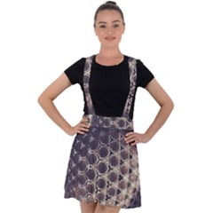 Trypophobia Velvet Suspender Skater Skirt