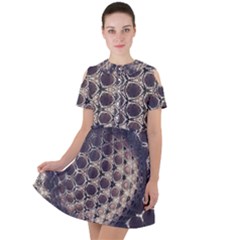 Trypophobia Short Sleeve Shoulder Cut Out Dress  by MRNStudios