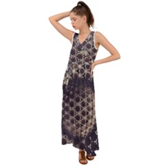 Trypophobia V-neck Chiffon Maxi Dress by MRNStudios