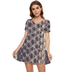 Trypophobia Tiered Short Sleeve Mini Dress by MRNStudios