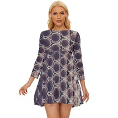 Trypophobia Long Sleeve Babydoll Dress