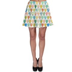 Multicolored Hearts Skater Skirt by SychEva