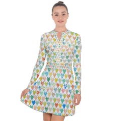 Multicolored Hearts Long Sleeve Panel Dress by SychEva