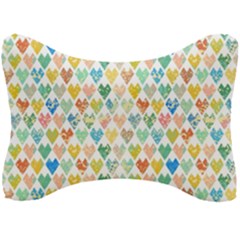 Multicolored Hearts Seat Head Rest Cushion by SychEva