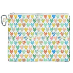 Multicolored Hearts Canvas Cosmetic Bag (xxl) by SychEva