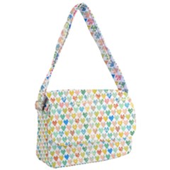 Multicolored Hearts Courier Bag by SychEva