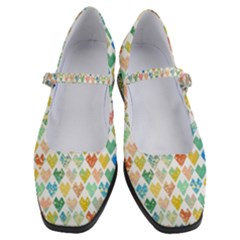 Multicolored Hearts Women s Mary Jane Shoes by SychEva