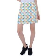 Multicolored Hearts Tennis Skirt by SychEva