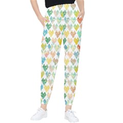 Multicolored Hearts Tapered Pants by SychEva