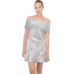 Illusion Waves Off Shoulder Chiffon Dress by Sparkle