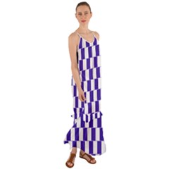 Illusion Blocks Cami Maxi Ruffle Chiffon Dress by Sparkle