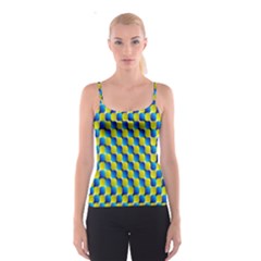 Illusion Waves Pattern Spaghetti Strap Top