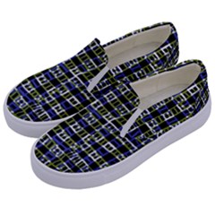 Blocks Illusion Kids  Canvas Slip Ons by Sparkle