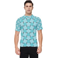 Illusion Blocks Pattern Men s Short Sleeve Rash Guard by Sparkle