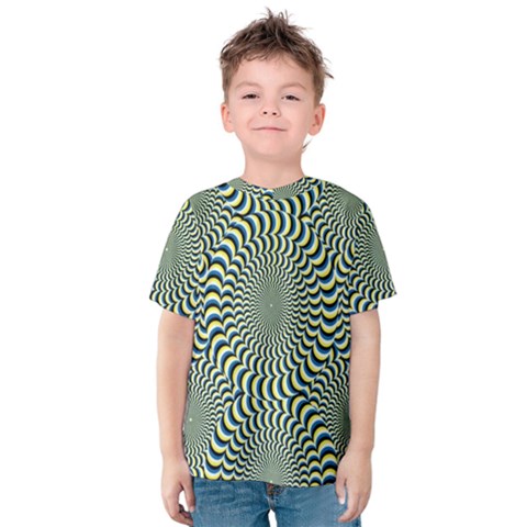 Illusion Waves Pattern Kids  Cotton Tee by Sparkle