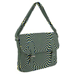 Illusion Waves Pattern Buckle Messenger Bag by Sparkle