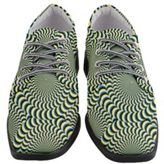 Illusion Waves Pattern Women Heeled Oxford Shoes