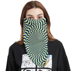 Illusion Waves Pattern Face Covering Bandana (triangle) by Sparkle
