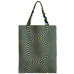 Illusion Waves Pattern Zipper Classic Tote Bag by Sparkle