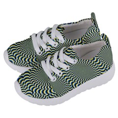 Illusion Waves Pattern Kids  Lightweight Sports Shoes by Sparkle