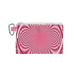 Illusion Floral Pattern Canvas Cosmetic Bag (Small)