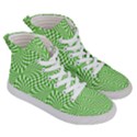 Illusion Waves Pattern Women s Hi-Top Skate Sneakers View3