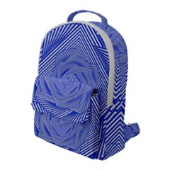 Illusion Waves Pattern Flap Pocket Backpack (large) by Sparkle
