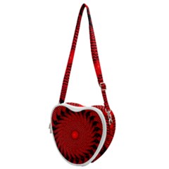 Illusion Waves Pattern Heart Shoulder Bag by Sparkle