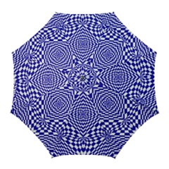 Illusion Waves Pattern Golf Umbrellas by Sparkle