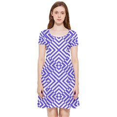 Illusion Waves Pattern Inside Out Cap Sleeve Dress by Sparkle