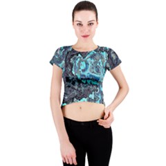 Strange Glow Crew Neck Crop Top by MRNStudios