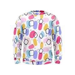 Abstract Multicolored Shapes Kids  Sweatshirt by SychEva