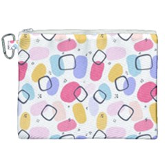 Abstract Multicolored Shapes Canvas Cosmetic Bag (xxl) by SychEva