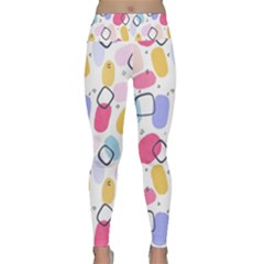 Abstract Multicolored Shapes Lightweight Velour Classic Yoga Leggings by SychEva
