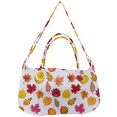 Watercolor Autumn Leaves Removal Strap Handbag by SychEva