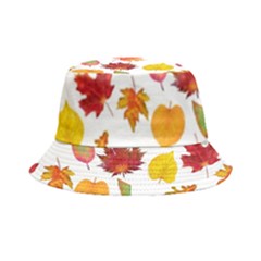 Watercolor Autumn Leaves Bucket Hat by SychEva