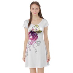 Carnie Squid Short Sleeve Skater Dress