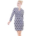 Night Moths Button Long Sleeve Dress View1