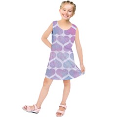 Multicolored Hearts Kids  Tunic Dress by SychEva