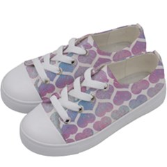 Multicolored Hearts Kids  Low Top Canvas Sneakers by SychEva