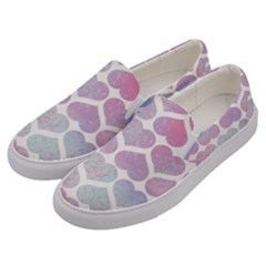 Multicolored Hearts Men s Canvas Slip Ons by SychEva