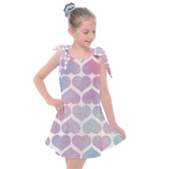 Multicolored Hearts Kids  Tie Up Tunic Dress by SychEva